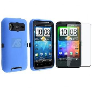   Double Layer Hybrid Case Cover+Protector For HTC Inspire 4G Desire HD