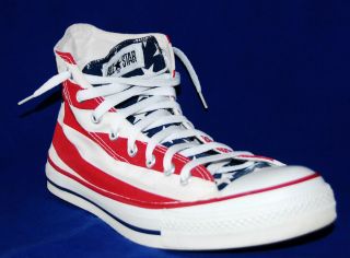 Made in USA American Flag Converse All Star Chuck Taylor High Top 