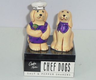 Chef Dogs Salt & Pepper Shakers Candace Reiter Designs Big on Dogs 