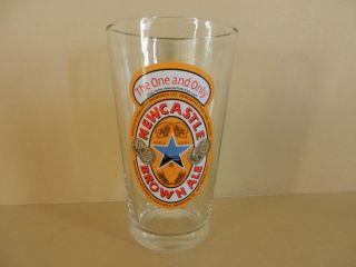 Single Newcastle Brown Ale British Shaker Pint Beer Glass