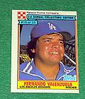 1984 Ralston Purina Baseball Fernando Valenzuela Card #10 Los Angeles 