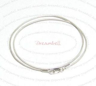 Sterling Silver Metallic Pearl leather 1mm necklace 18