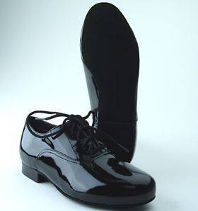 Capezio Boys Ballroom Dance Shoes Blk Patent BR02CP NIB