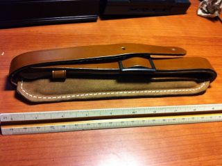 Brown Leather Cumfort Carry & Suede Basketweave Longhorn Rifle Sling 