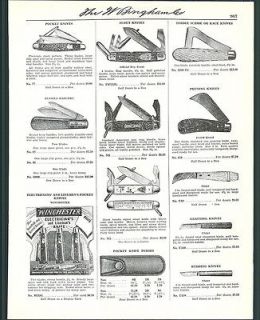 1941 AD Winchester Linemans Electricians Pocket Knife Store Display 