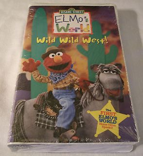 Sesame Street Elmos World   Wild Wild West (VHS, White Clam shell 
