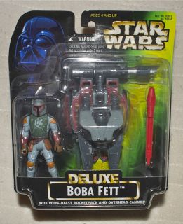   Deluxe Boba Fett with wing blaster, rocket pack, and overhead Cannon