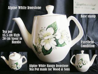 ALPINE White Tea Pot by Heatmaster for the Wood& Sons Alpine White 