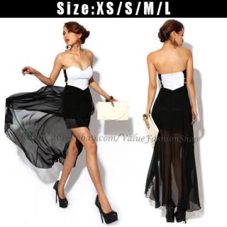 Women Cut Out Side Rockabilly Fish Tail High Low Club Party Tulip Maxi 