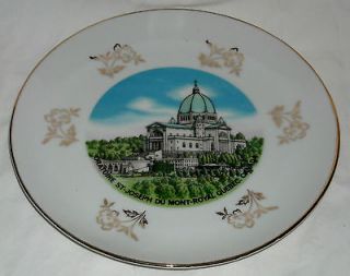Vintage Souvenir Plate Oratoire St Joseph Du Mont Royal Quebec Canada 