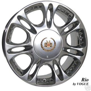 Excellent 17 inch Chrome Gold VOGUE RIO Wheels Cadillac