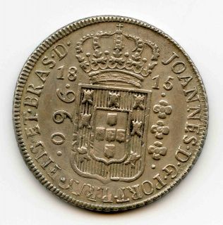 Brazil 1815B 960 Reis KM# 307.1 Silver
