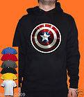 CAPTAIN AMERICA SHIELD HOODIE UNISEX ALL SIZES COLOURS AVAILABLE