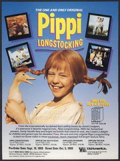 Pippi Longstocking     Original 1989 video advertisement / trade 