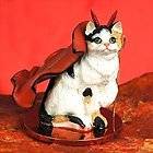 CALICO Shorthair Devil CAT Tiny One Figurine Statue