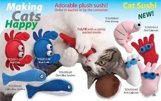 Doggles Plush Sushi Cat Toy Polyfill w/ Organic Catnip Packet