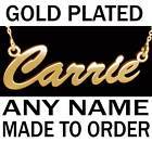 18CT GOLD PLATED CARRIE STYLE NAME NECKLACE 18 CHAIN