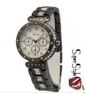   Black Fashion Crystals Small Round Face Elegant Design Bracelet Watch