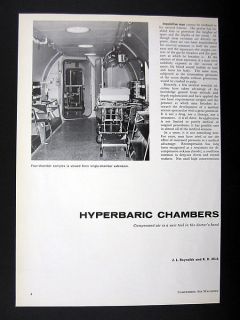 Hyperbaric Chambers Minneapolis Medical Research Chamber Details 1965 