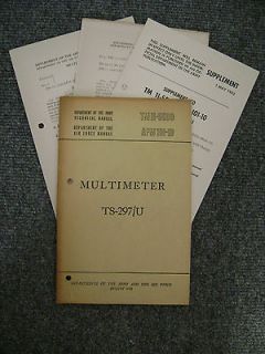   Manual Multimeter TS 297/U ~ Aug 1948 ~ with supplemental changes