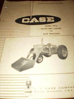Case Model 291B Front End Loader Parts Catalog 1965