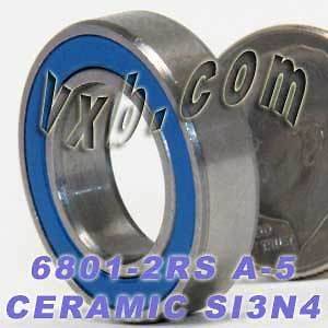 6801 2RS Ceramic ABEC 5 12x21x5 12mm/21mm/5mm 6801RS Ball Radial Ball 