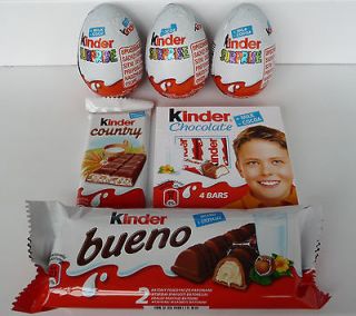 Kinder Sweet Mix 6 Items. Kinder Surprise, Bueno, Country, Chocolate 