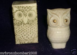 AVON PRECIOUS OWL COLLECTIBLE PERFUME BOTTLE CREAM SACHET ORIGINAL BOX 