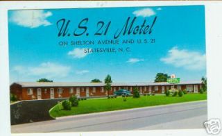 21 Motel Statesville NC Iredell Postcard
