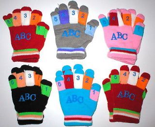   LOT 24 CHILDRENS KIDS ABC CUTE WINTER GLOVES NEW SALE RESALE CHARITY