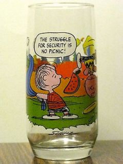 VINTAGE MCDONALDS GLASS CAMP SNOOPY COLLECTION CHARLIE BROWN PROMO 