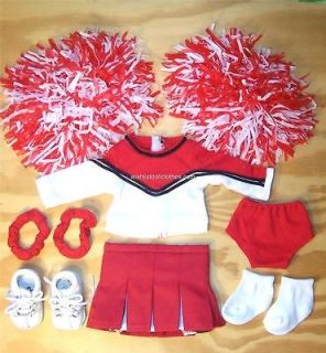 Cheerleader Outfit & Sneakers,Socks​,Pom Poms +++ for American Girl 