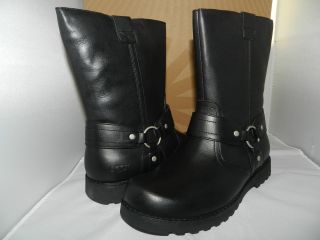 UGG Australia Chandler Kids/Women 1001503 Black Leather 100% Authentic 