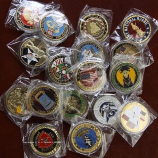 Lot of 17 Different Military Challenge Coins /S542