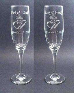 Charisma Wedding Toasting Glasses,Flutes, Engraved