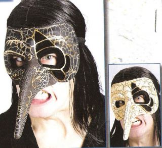   Venetian Masquerade Raven Carnival Creeper Bird Crackle Mask Costume