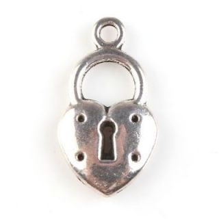   New Wholesale Vintage Silver Locket Charms Alloy Pendants Findings