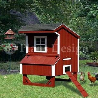   Style Small Chicken Poultry Coop Plans, 90504S (Free Chicken Run