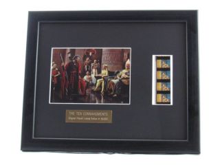 Charlton Heston Ten Commandments Framed Movie Film Cells Plaque 11x9 