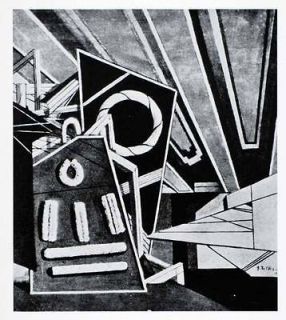 1941 Print Revolt Sage Giorgio de Chirico Surrealism Art Geometrical 