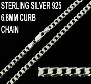 925 STERLING SILVER 20 22 24 INCH HEAVY CURB LINK CHAIN NECKLACE UK