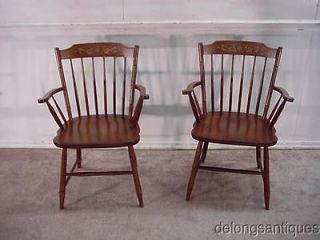 19936Hitchcoc​k Pair of Cherry Arm Chairs