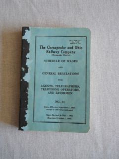 The Chesapeake and Ohio Railway Company Schedule of Wages , October 