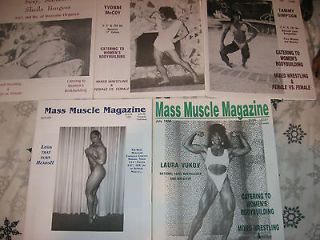 MASS MUSCLE Magazines Female Bodybuilders muscle girls posing 