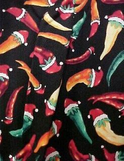 Chef Pants Chili Pepper Santa Hat Drawstring M New