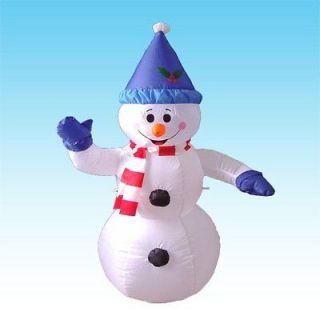 NEW 4 Foot Christmas Inflatable Happy Snowman Yard Blow Up Art Decor