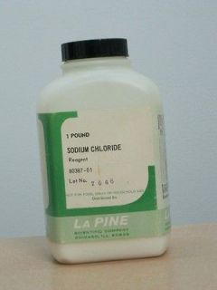 Sodium chloride reagent grade 1 pound La Pine Scientific Company 80387 