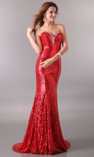 Charming 2012 Sexy Shining Sequins Prom Party Gown Evening Cocktail 