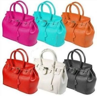 G2500 Elegant Women Lady Celebrity PU Leather Tote Handbag Lock 