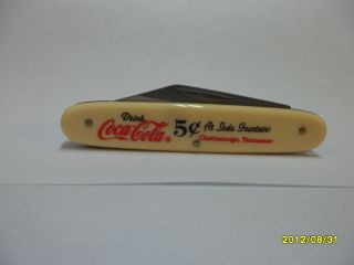   COLA 5 CENTS AT SODA FOUNTAINS CHATTANOOGA, TN. FROST NOVELTY KNIFE